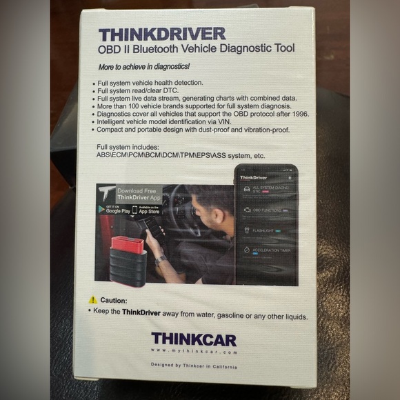 THINKDRIVER OBD II Bluetooth Check Engine Code Vehicle Diagnostic Tool - Picture 8 of 10